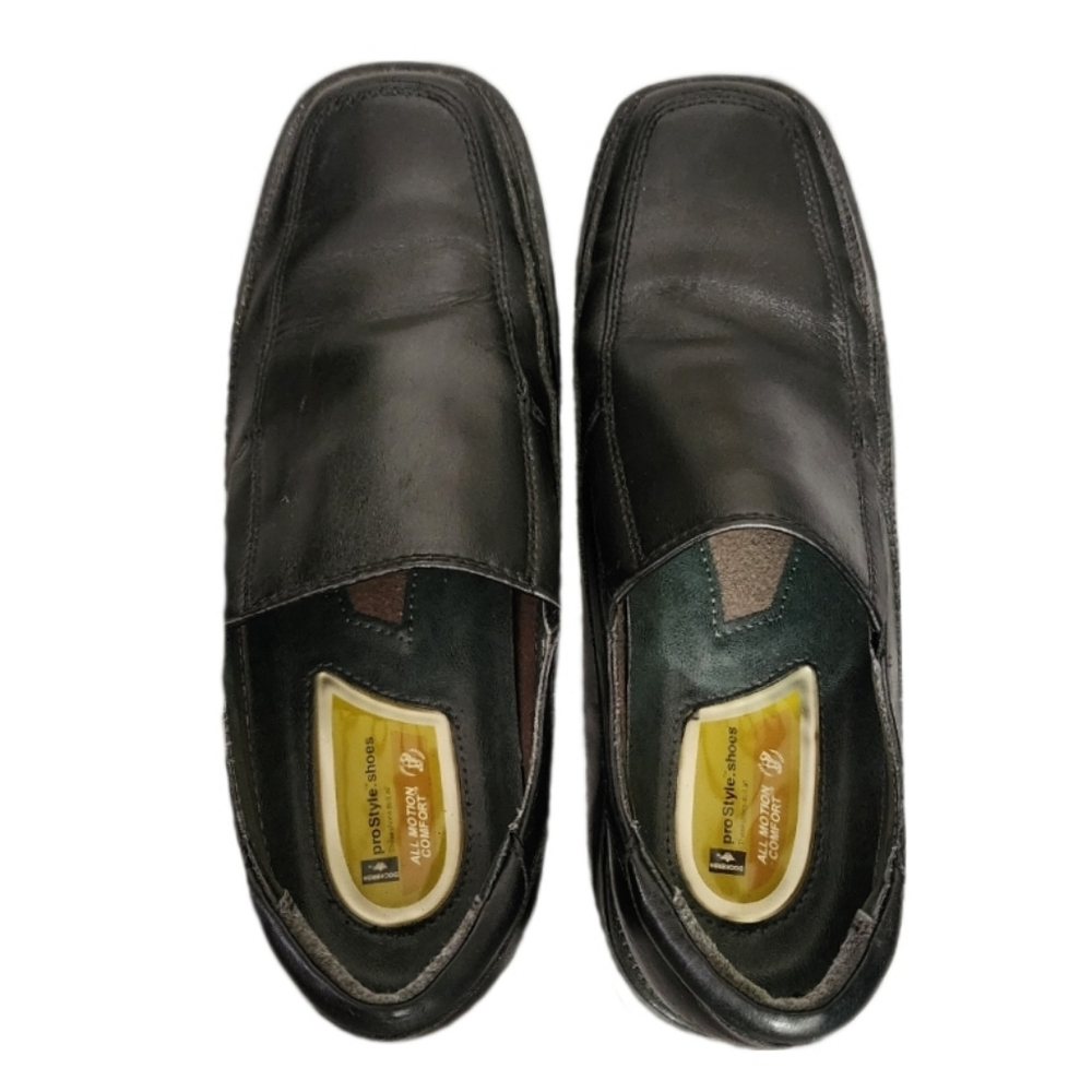 DOCKERS Pro Style All Motion Comfort Slip In Leather Shoes Black Size 9
